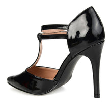 Load image into Gallery viewer, JOURNEE Collection Tru Patent T-Strap Pump