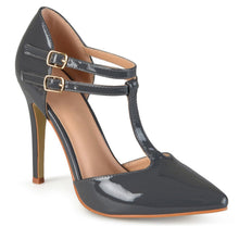 Load image into Gallery viewer, JOURNEE Collection Tru Patent T-Strap Pump