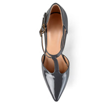 Load image into Gallery viewer, JOURNEE Collection Tru Patent T-Strap Pump