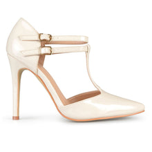 Load image into Gallery viewer, JOURNEE Collection Tru Patent T-Strap Pump