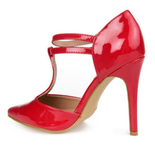 Load image into Gallery viewer, JOURNEE Collection Tru Patent T-Strap Pump