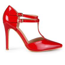 Load image into Gallery viewer, JOURNEE Collection Tru Patent T-Strap Pump