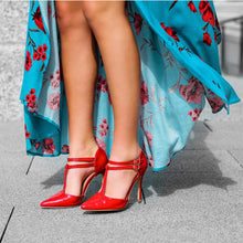 Load image into Gallery viewer, JOURNEE Collection Tru Patent T-Strap Pump