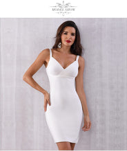 Load image into Gallery viewer, ADYCE Vestidos Spaghetti Strap Sleeveless Bodycon Celebrity Evening Party Dress - H5138
